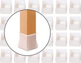 Happy products - Stoelpoot beschermers - Vierkant - 24 stuks - Wit