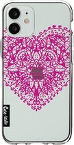 Casetastic Apple iPhone 12 Mini Hoesje - Softcover Hoesje met Design - Doodle Heart Print