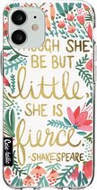 Casetastic Apple iPhone 12 Mini Hoesje - Softcover Hoesje met Design - Little Fierce White Print