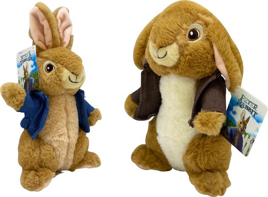 salto Rijk hoesten Peter Rabbit set van 2 - Pieter Konijn en - Benjamin - Knuffel - Pluche Set  - 36cm en 28cm | bol.com