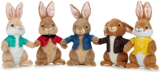 Ondergedompeld Boekhouding Mededogen Peter Rabbit - Set van 5 - Pieter Konijn - Knuffel - Pluche - van 28 tot 36  cm | bol.com