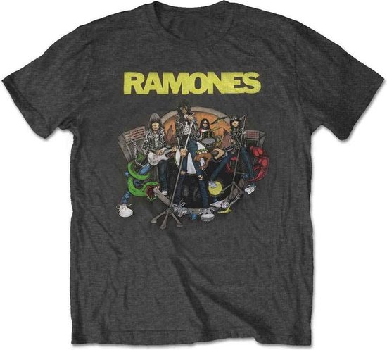 Ramones - Road To Ruin Heren T-shirt - L - Grijs