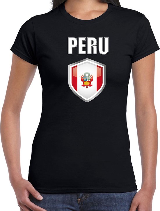 Peru landen t-shirt zwart dames - Peruaanse landen shirt / kleding - EK / WK  /... | bol.com