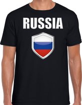 Rusland landen t-shirt zwart heren - Russische landen shirt / kleding - EK / WK / Olympische spelen Russia outfit S