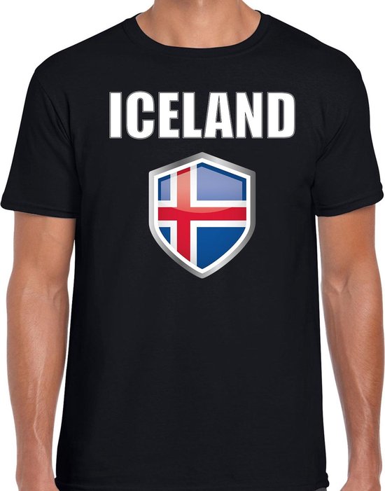 IJsland landen t-shirt zwart heren - IJslandse landen shirt / kleding - EK  / WK /... | bol.com