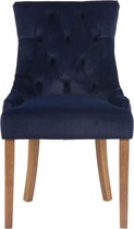 Eetkamerstoel - Stoel - Velvet stoel - Retro - Blauw