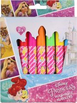 Disney Princess - Uitwasbare stiften - Washable markers - 8 stuks - Schoencadeautjes - Sinterklaas cadeau