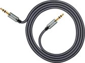 HOCO UPA03 Noble Sound - AUX Audiokabel - 3,5mm naar 3,5mm Jack - Nylon Buitenkabel - 1 meter - Antraciet