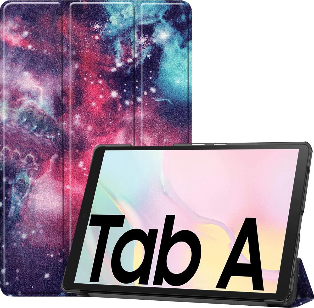 Hoes - Geschikt voor Samsung Galaxy Tab A7 (2020) - Dun & Stevig - Trifold Bookcase - Hard Cover - Hardcover Book Case - Tablet Hoesje - Galaxy