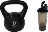 Tunturi - Duoset - Fitnessset - Dumbell - Kettlebel - 8 kg - Shakebeker - 600 ml