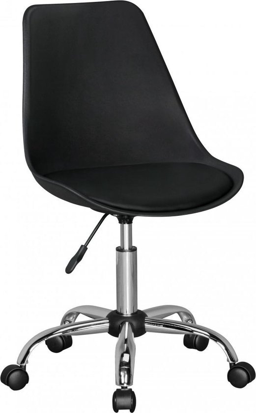 Decimale Rijd weg middag Pippa Design bureaustoel draaifauteuil - zwart kunstleer | bol.com