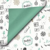 Cadeaupapier inpakpapier geschenkpapier rol Kerst Silver duo 30 centimeter x 200 meter