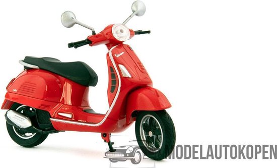 2017 Vespa GTS 125CC (Rood) 1/18 Welly - Modelscooter - Schaalmodel - Model  scooter - | bol.com