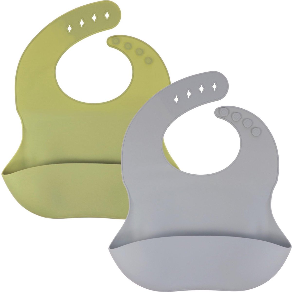 Goedkoopste Siliconen slabbetje KliederZ – slab met opvangbakje set 2 stuks slabbers baby jongens – waterdicht - kraamcadeau - SB05