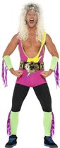 Smiffy's - Worstelaar Kostuum - Hulk Hogan Retro Wrestler Wwe - Man - Multicolor - XL - Carnavalskleding - Verkleedkleding