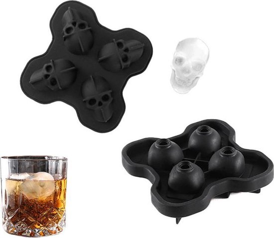 Foto: Ijsblokjesvorm met deksel 33 perfecte ronde ijsblokjes bpa vrij stapelbaar zonder morsen whisky cocktails blauw