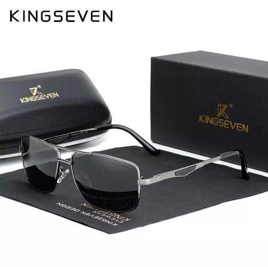 Kingseven Polaroid Zonnebril Heren - 2021 - Gepolariseerde glazen - Zwart - Grijs - Sunglasses - KINGSEVEN K7