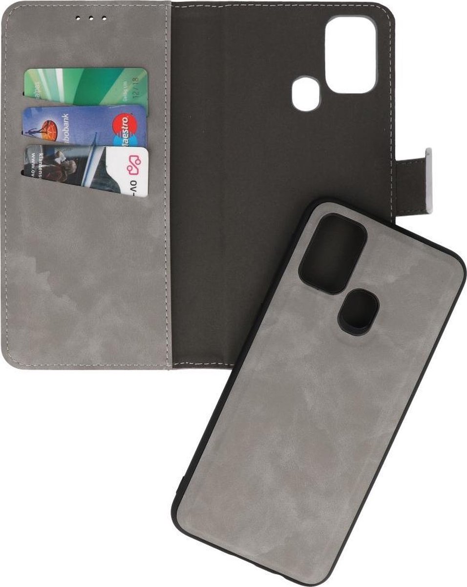 Bestcases 2 in 1 Book Case Telefoonhoesje Samsung Galaxy M31 - Grijs