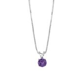 Zilveren ketting Swarovski Crystal amethyst