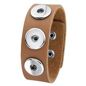 More Chunks - Stalen chunks armband lichtbruin