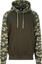 Just Hoods capuchon sweater camouflage/green voor heren - Classic Hooded Sweat - Hoodie - Heren kleding XL (EU 54)