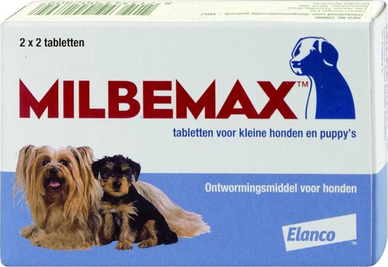 Milbemax kleine hond & puppy's van 0,5 kg tot 10 kg - 1 st à 2 X 2 Tabletten