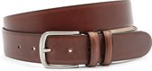 JV Belts Cognac heren riem - heren riem - 4 cm breed - Cognac - Echt Leer - Taille: 95cm - Totale lengte riem: 110cm