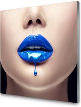 Creatieve abstracte make-up | 4 mm glas schilderij | 50 X 50 cm | Blind ophangsysteem | Moderne glazen schilderij