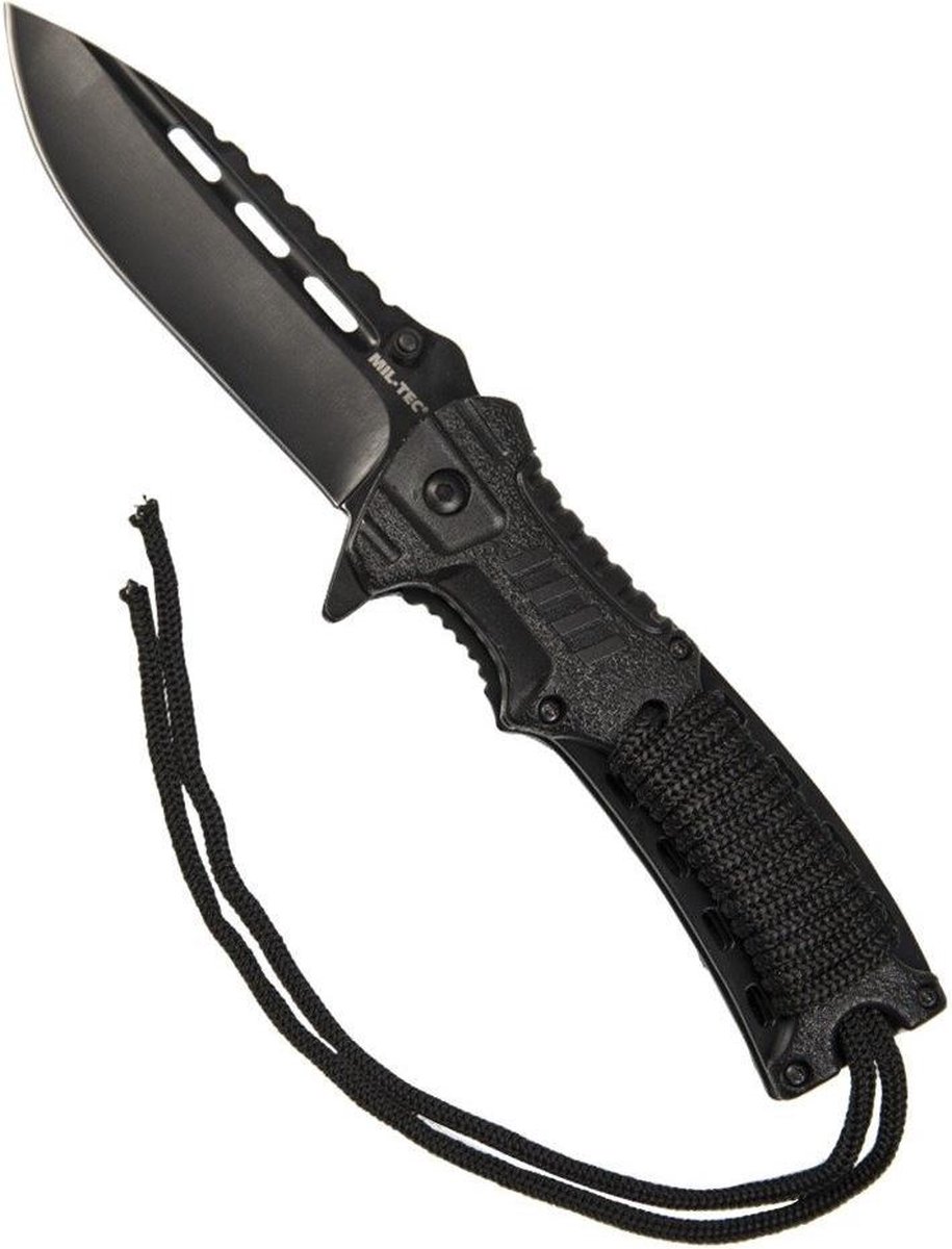 Zakmes - One hand knive paracord met fire starter en fluitje - Survival - Outdoor - Camping