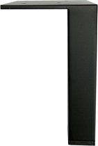 Zwarte vierkanten industriële meubelpoot 17 cm