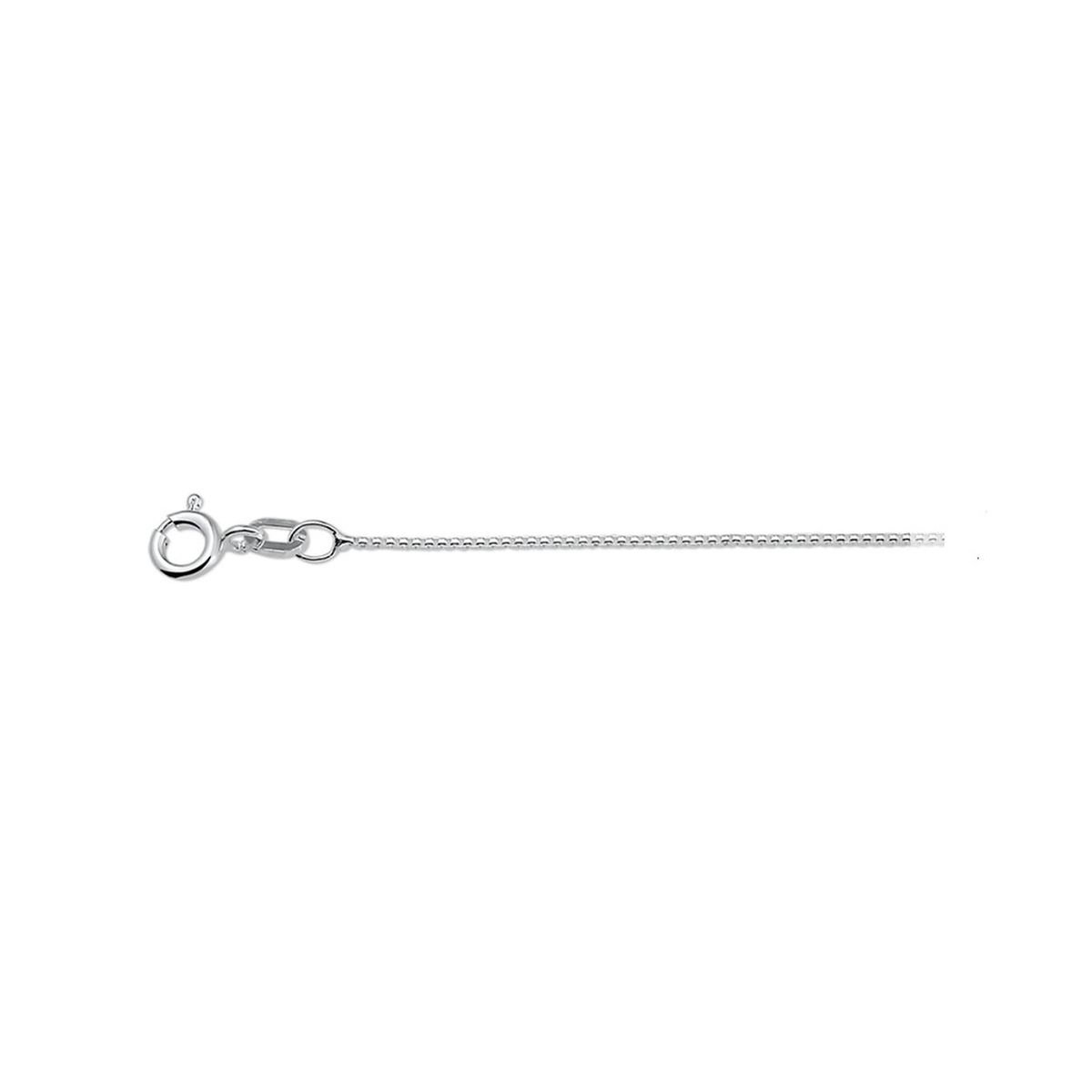 YO&NO - Ketting - Zilver - Venetiaans - 0.8mm - 38cm - Sieraden Vrouw - Heren -Gerhodineerd - Zilver 925