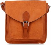 David Jones Dames Vintage Crossbodytas - Cognac
