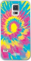 Samsung Galaxy S5 Hoesje Transparant TPU Case - Psychedelic Tie Dye #ffffff