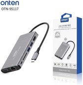 Sounix Eight in 1 - Docking Station - 8 in 1 USB-C Hub - Docking Station voor Laptop - HDMI - USB - SD - 4K UHD HDMI Converter - Lan Interface - VGA