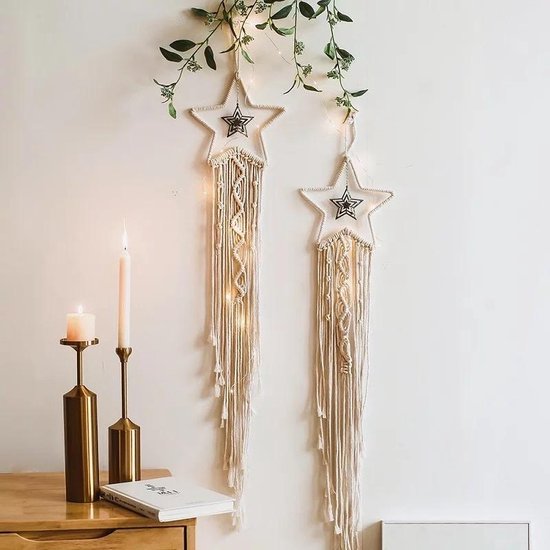 Macramé Boho Tapisserie Décoration murale Décoration murale Enfants Chambre de bébé Dromenvanger Cintre Mural