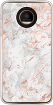 Motorola Moto Z Force Hoesje Transparant TPU Case - Peachy Marble #ffffff