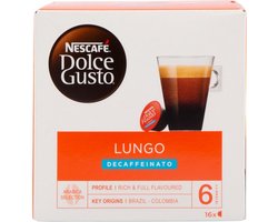 Nescafe Dolce Gusto Caffe Lungo Dcaf - 16 stuks