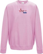 FitProWear Sweater Dames - Licht roze - Maat XXL - Dames - Trui zonder capuchon - Sweater - Hoodie - Trui - Sporttrui - Katoen / Polyester - Sportkleding - Casual kleding - Winterk