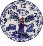 Delfts Blauw Embossed Klok Bord 15 Cm Holland - Souvenir