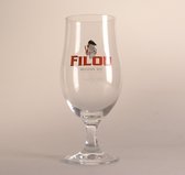 Filou Bierglas - 25cl - Origineel glas van de brouwerij - Glas op voet - Nieuw