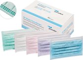 Medisch mondmasker non woven 3-laags blauw type IIR met touwtjes