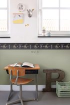 ESTAhome proefstaal van behangrand ridders paars - 174903 - 21 x 26 cm