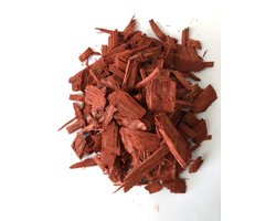 Houtsnippers boomschors bodembedekking COLOR CHIPS ROOD 40 liter