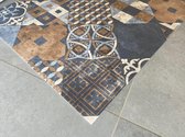 JYG Vloerkleed Lille - Keukenloper - Keukenmat - Vinyl - Vintage - 60x160cm - Beige - Blauw