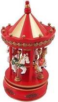 Muziekdoosje carrousel rood