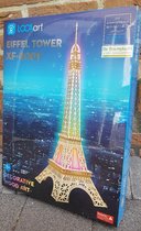 Bouwpakket Eiffeltoren Supergroot 106 cm. van hout met LED verlichting