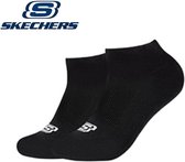 Skechers - Sneakersokken - Heren / Dames - Badstof - Arch Support - Zwart - 35-38