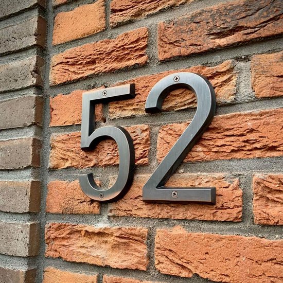 twee Voorzien Belangrijk nieuws Huisnummer Brons nr. 5 - 15 cm hoog - Huisnummer van Zink - Mooie  Brons-Look Huisnummers | bol.com