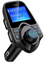 Bluetooth FM Transmitter, 120 ° Rotatie Auto Radio Adapter CarKit met 4 Music Play Modes / Hands-free Bellen / TF Kaart / USB Auto Lader / USB Flash Drive / AUX Input / Output 1.44 inch LCD Display/ Bluetooth Carkit 5 in 1