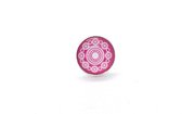 2 Love it Zeeuwse Knop Roze - Ring - Verstelbaar in maat - Doorsnee 20 mm - Roze - Wit - Zilverkleurig